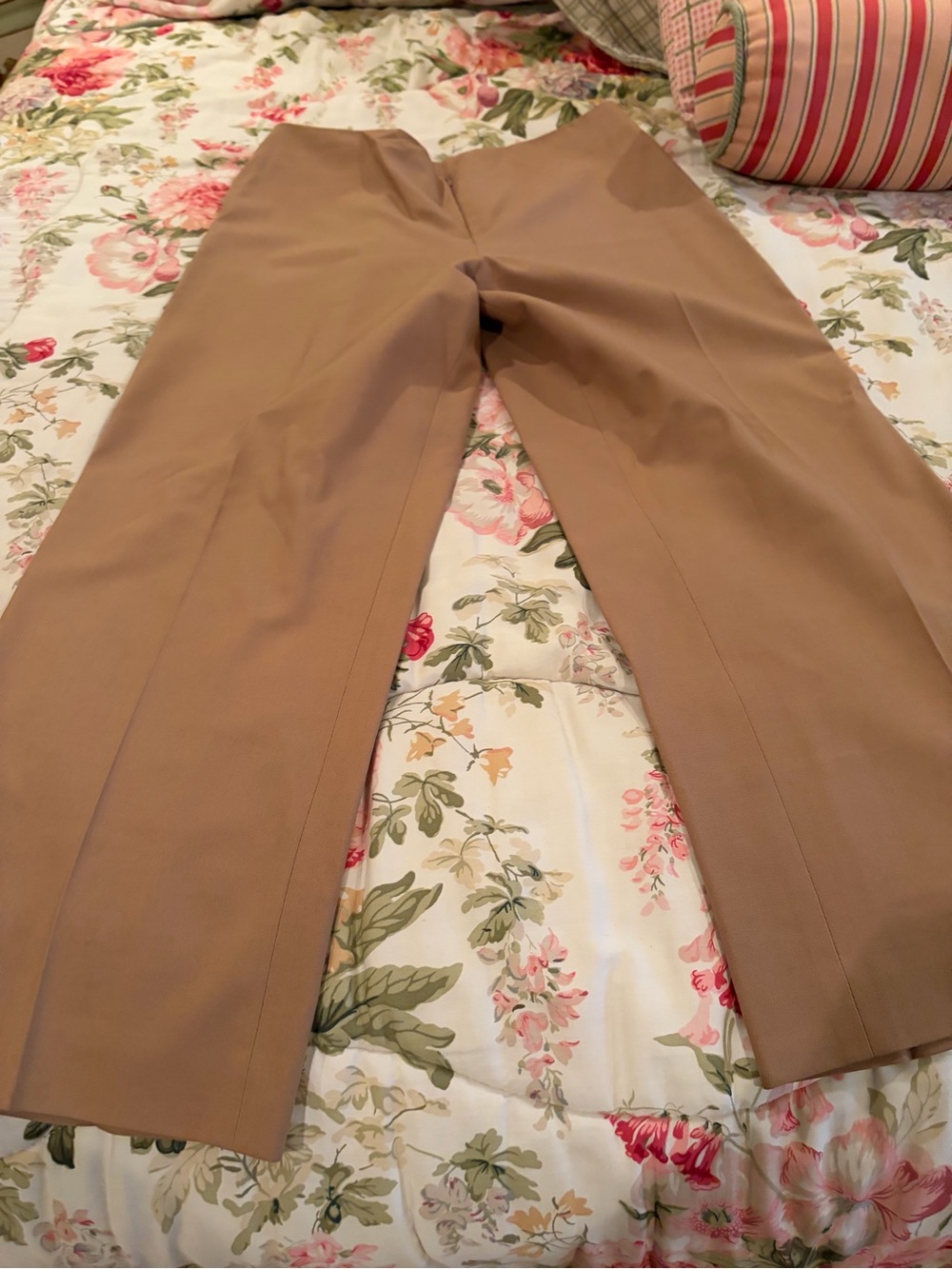 Fabrizio Gianni Women's Straight-Leg Dress Pants in Tan tailored to size 10